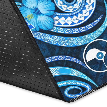 Yap Area Rug - Turtle and Tribal Tattoo Of Polynesian