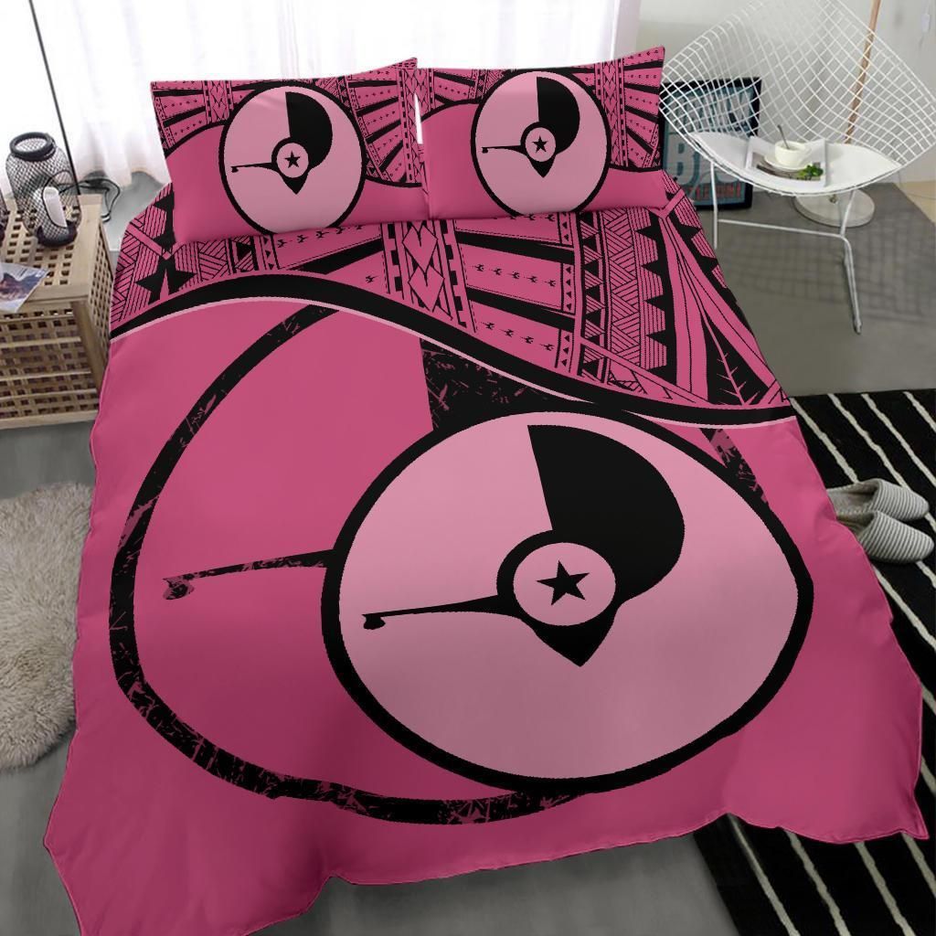 Polynesian Duvet Cover Set - Yap Bedding Set Pink