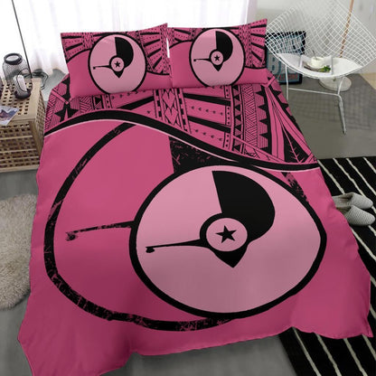 Polynesian Duvet Cover Set - Yap Bedding Set Pink