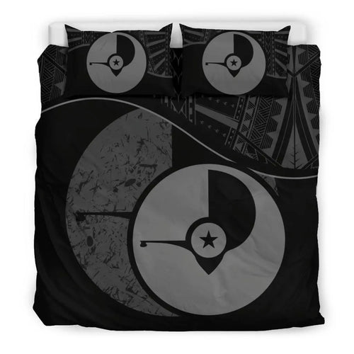 Polynesian Duvet Cover Set - Yap Bedding Set Black