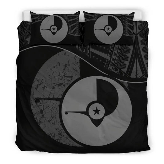 Polynesian Duvet Cover Set - Yap Bedding Set Black