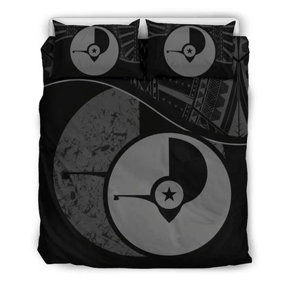 Polynesian Duvet Cover Set - Yap Bedding Set Black