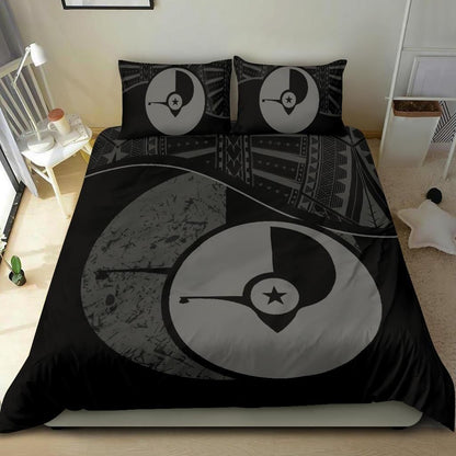 Polynesian Duvet Cover Set - Yap Bedding Set Black