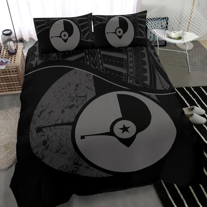 Polynesian Duvet Cover Set - Yap Bedding Set Black
