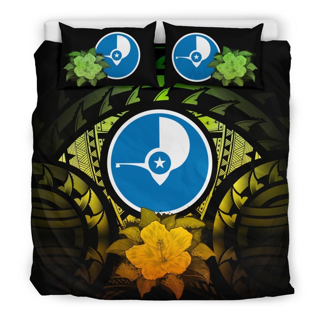 Yap Duvet Cover Set - Yap Flag & Reggae Hibiscus
