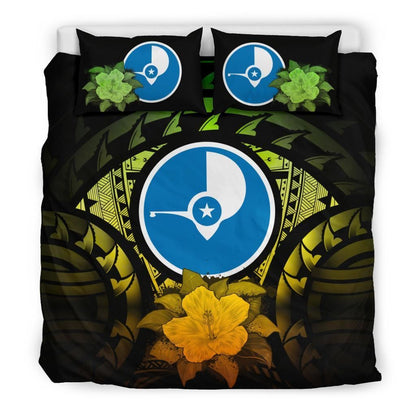 Yap Duvet Cover Set - Yap Flag & Reggae Hibiscus