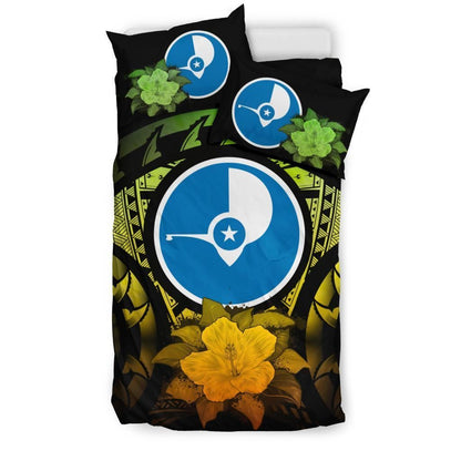 Yap Duvet Cover Set - Yap Flag & Reggae Hibiscus