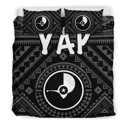 Yap Bedding Set - Yap Seal With Polynesian Tattoo Style