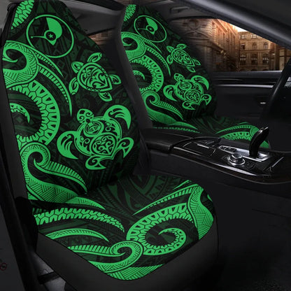 Yap Car Seat Covers - Green Tentacle Turtle