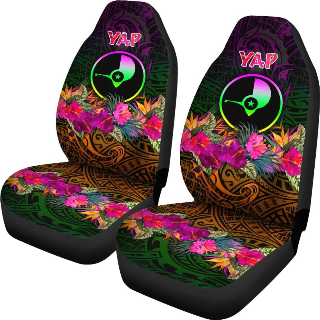 YAP Car Seat Covers - Summer Hibiscus
