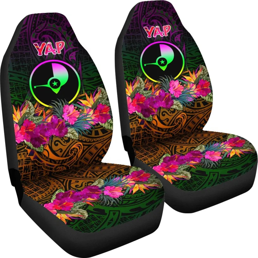 YAP Car Seat Covers - Summer Hibiscus