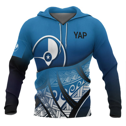 Yap Coat Of rms Hoodie - Polynesian Pattern