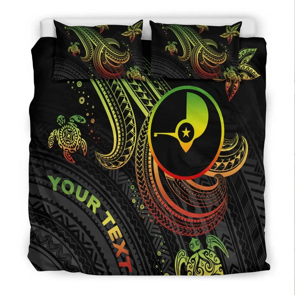 Yap Custom Personalised Bedding Set - Reggae Turtle