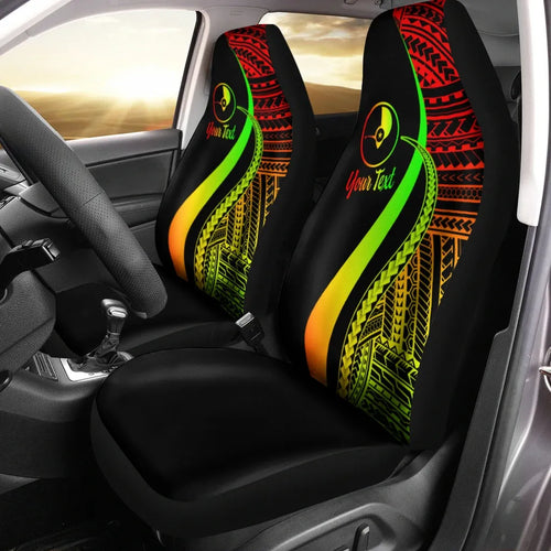 Yap Custom Personalised Car Seat Covers - Reggae Polynesian Tentacle Tribal Pattern