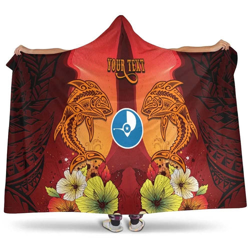 Yap Custom Personalised Hooded Blankets - Tribal Tuna Fish