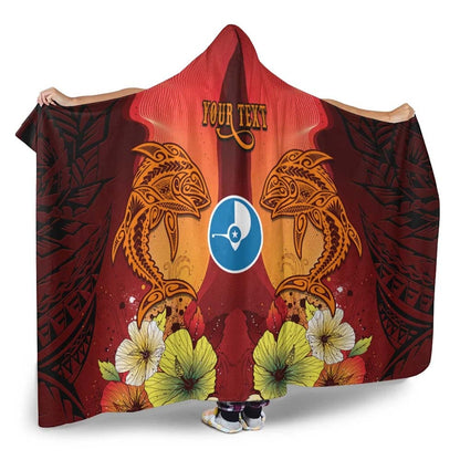 Yap Custom Personalised Hooded Blankets - Tribal Tuna Fish