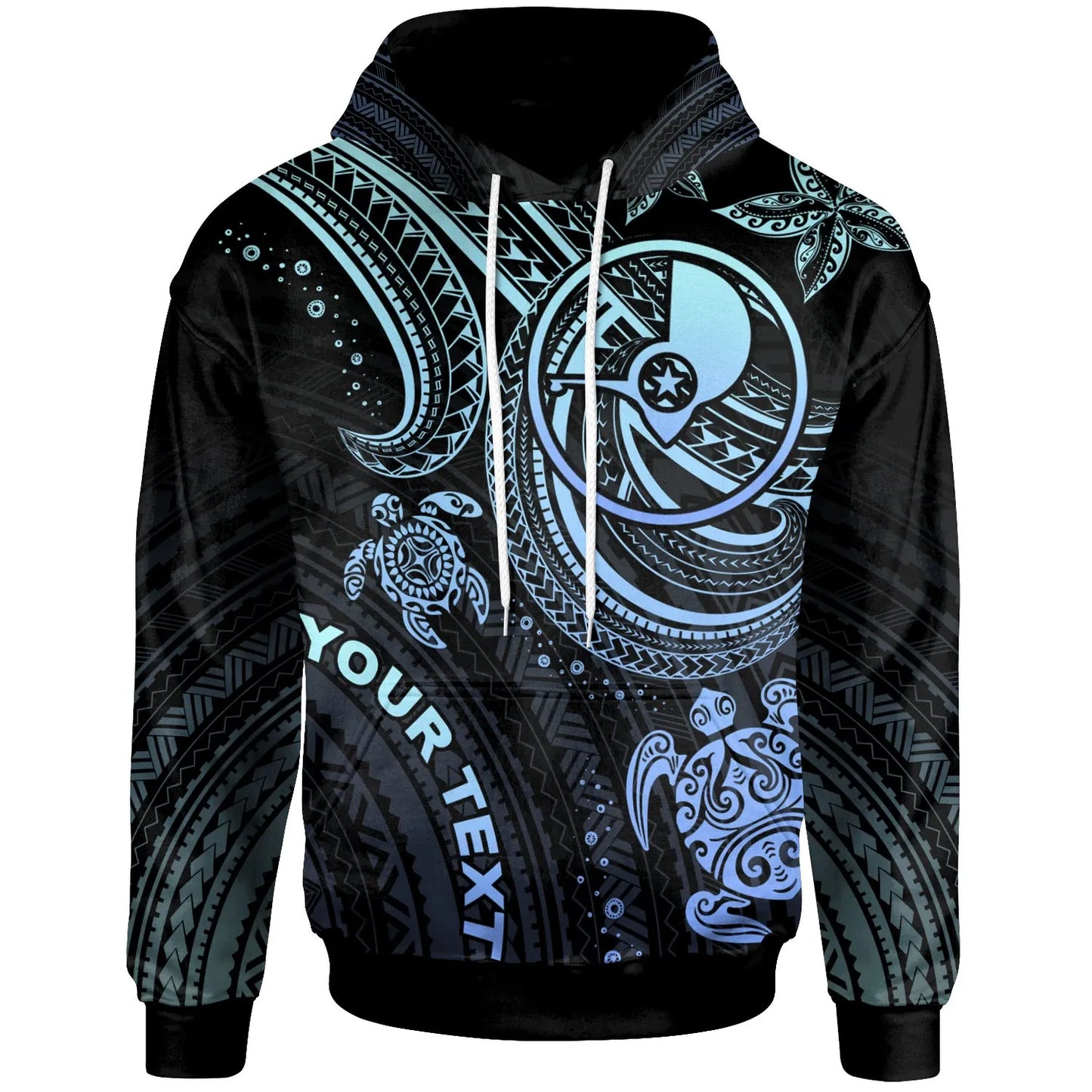 Yap Custom Personalised Hoodie - Blue Turtle