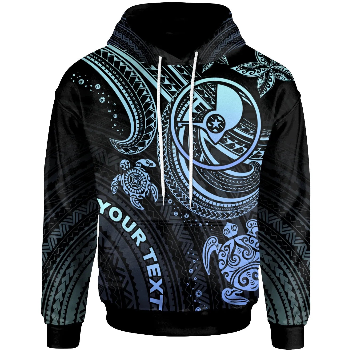 Yap Custom Personalised Hoodie - Blue Turtle