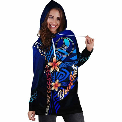 Yap Custom Personalised Hoodie Dress - Vintage Tribal Mountain