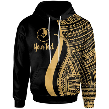 Yap Custom Personalised Hoodie Gold - Tentacle Tribal Pattern