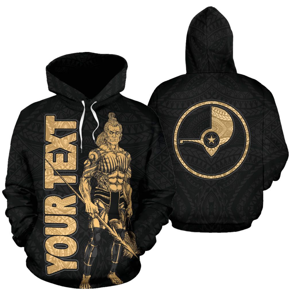 Yap Custom Personalised Hoodie - Micronesia Yapese Warrior Gold