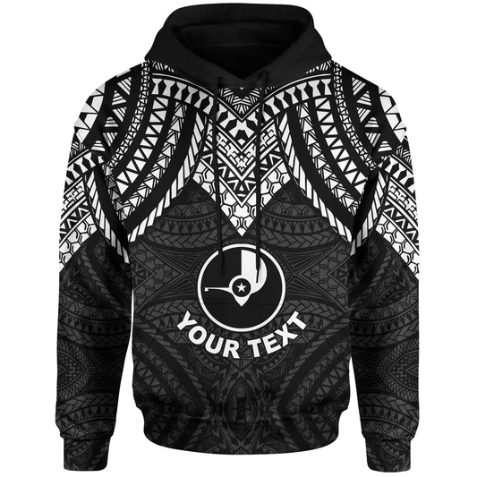 Yap Custom Personalised Hoodie - Micronesian Pattern Armor Style