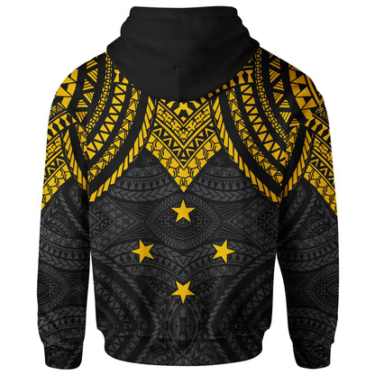 Yap Custom Personalised Hoodie - Micronesian Pattern Armor Style