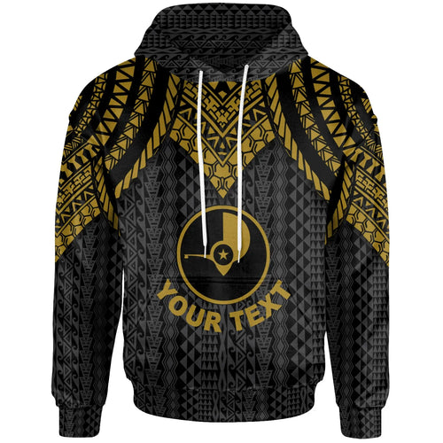 Yap Custom Personalised Hoodie - Polynesian Armor Style Gold