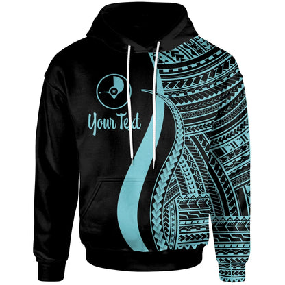 Yap Custom Personalised Hoodie Turquoise - Tentacle Tribal Pattern