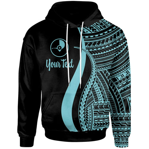 Yap Custom Personalised Hoodie Turquoise - Tentacle Tribal Pattern