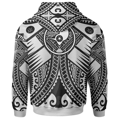 Yap Custom Personalised Hoodie - White Seal with Polynesian Tattoo