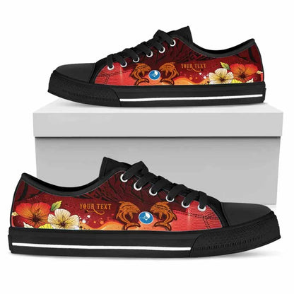 Yap Custom Personalised Low Top Shoes - Tribal Tuna Fish