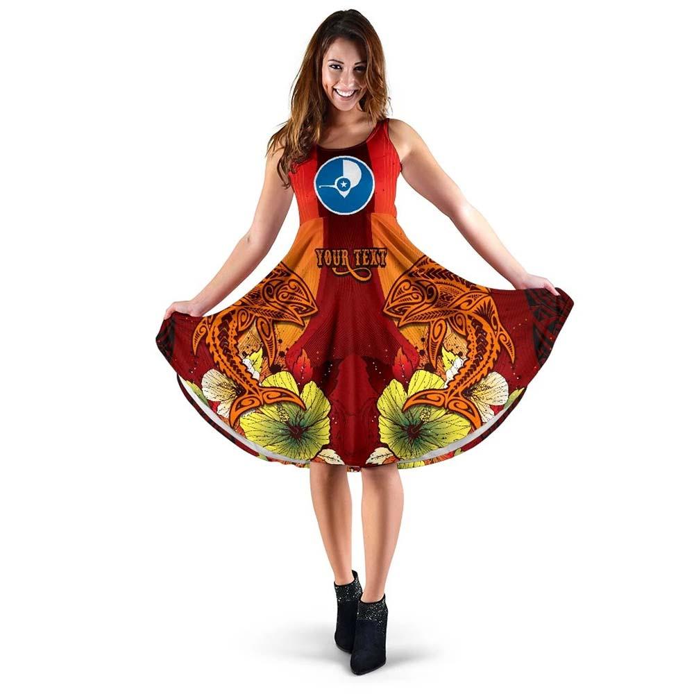 Yap Custom Personalised Midi Dress - Tribal Tuna Fish