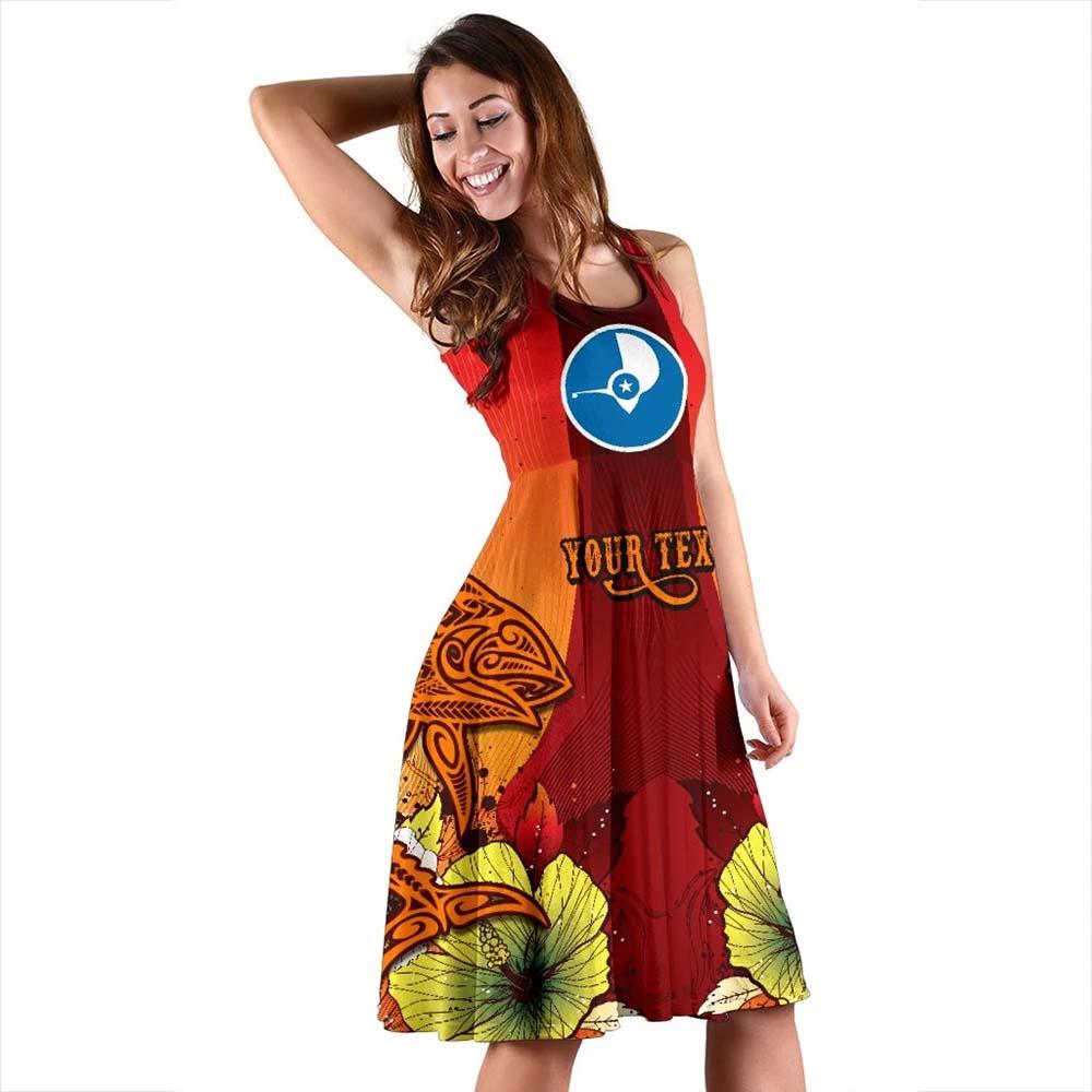 Yap Custom Personalised Midi Dress - Tribal Tuna Fish