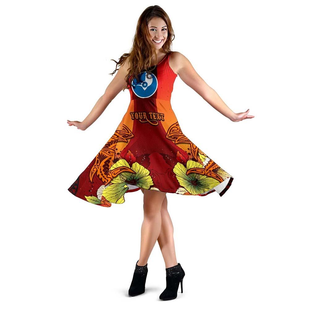 Yap Custom Personalised Midi Dress - Tribal Tuna Fish