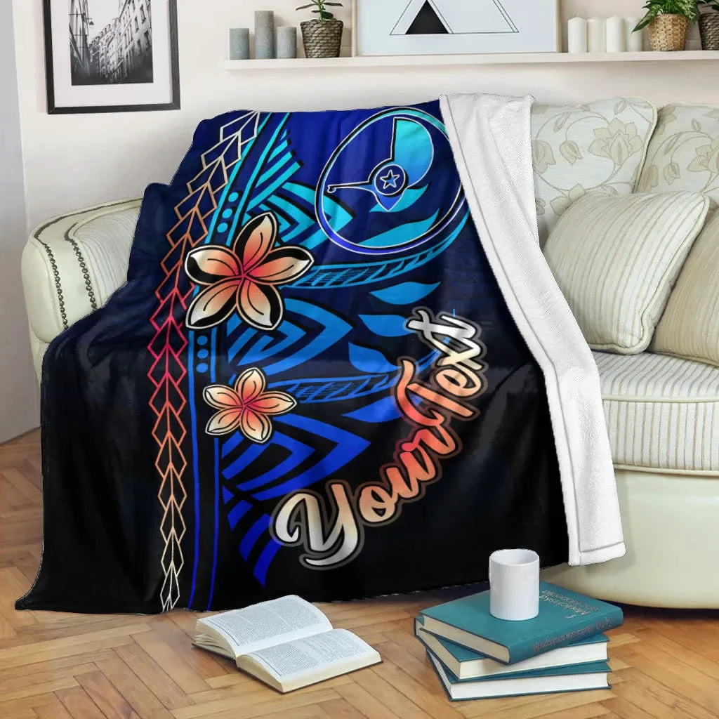 Yap Custom Personalised Premium Blanket - Vintage Tribal Mountain