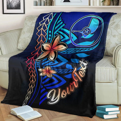 Yap Custom Personalised Premium Blanket - Vintage Tribal Mountain