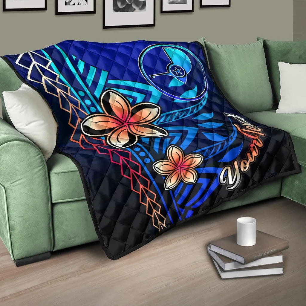 Yap Custom Personalised Premium Quilt - Vintage Tribal Mountain