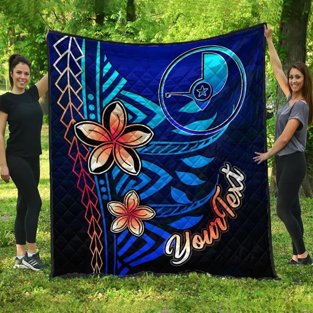 Yap Custom Personalised Premium Quilt - Vintage Tribal Mountain