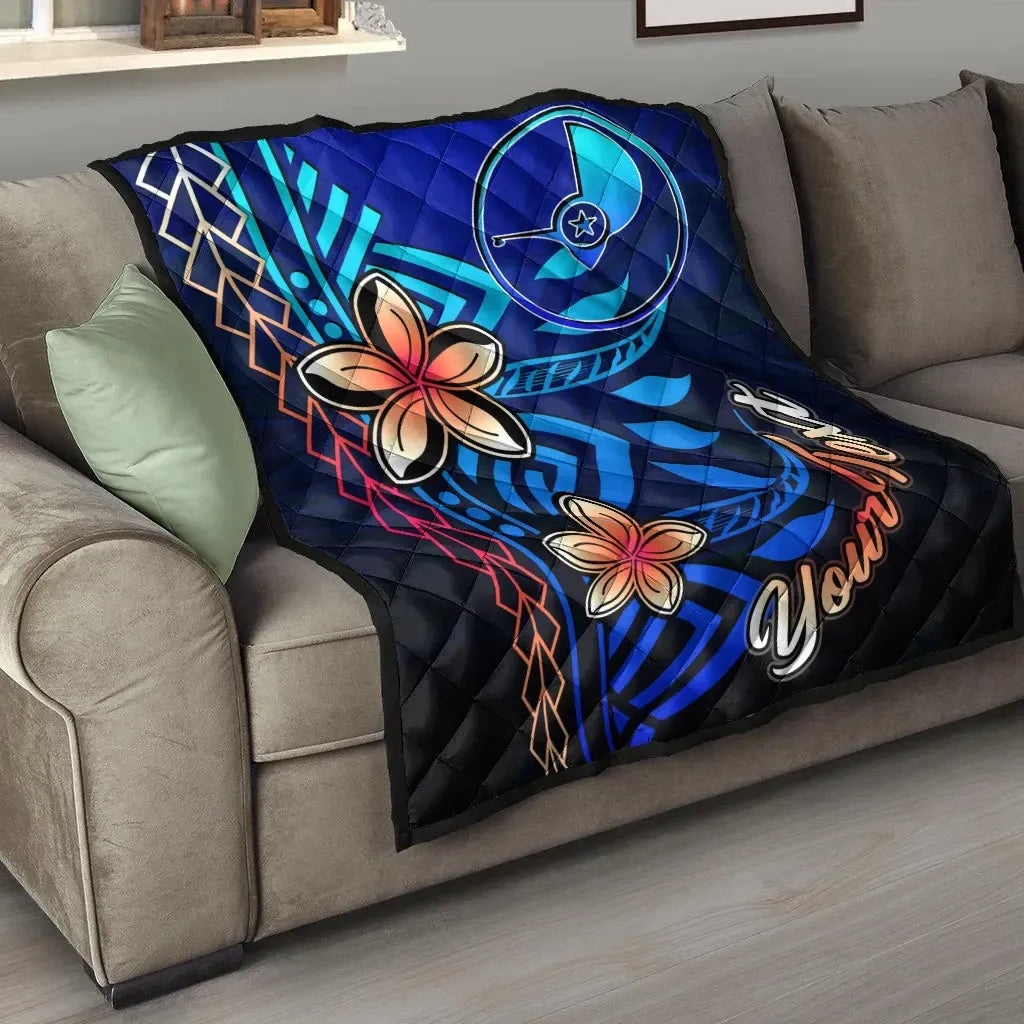 Yap Custom Personalised Premium Quilt - Vintage Tribal Mountain