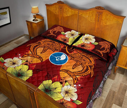 Yap Custom Personalised Quilt Bed Sets - Tribal Tuna Fish