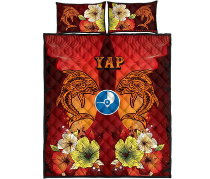 Yap Custom Personalised Quilt Bed Sets - Tribal Tuna Fish