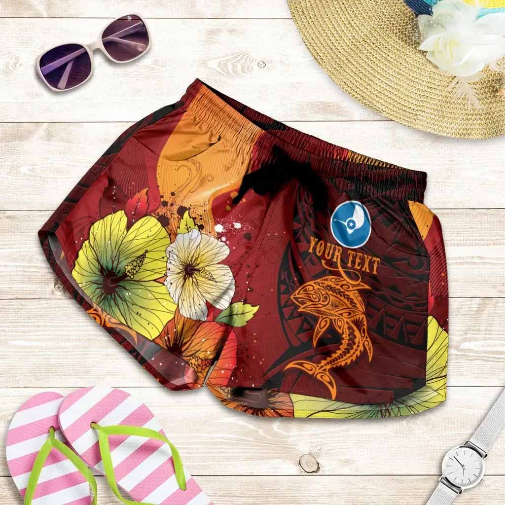 Yap Custom Personalised Women Shorts - Tribal Tuna Fish