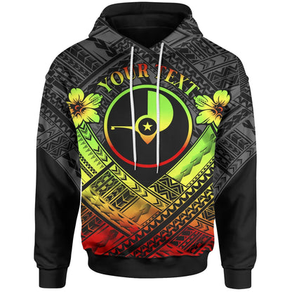 Yap Custom Personalised Polynesian Hoodie - Yap Reggae Seal Camisole Hibiscus Style