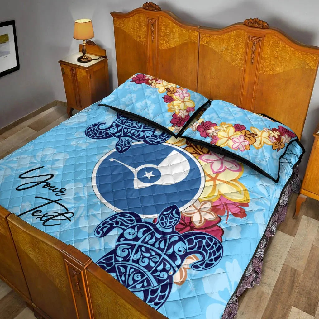 Yap Custom Personalised Quilt Bed Set - Tropical Style