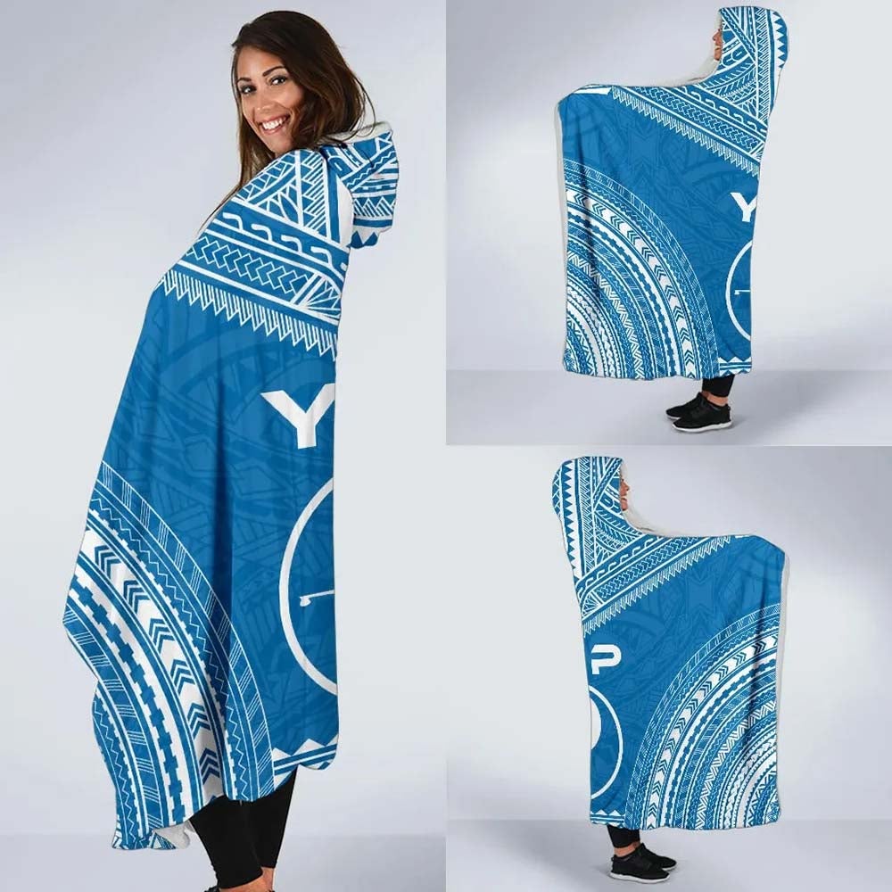 Yap Flag Polynesian Chief Hooded Blanket