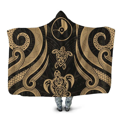 Yap Hooded Blanket - Gold Tentacle Turtle