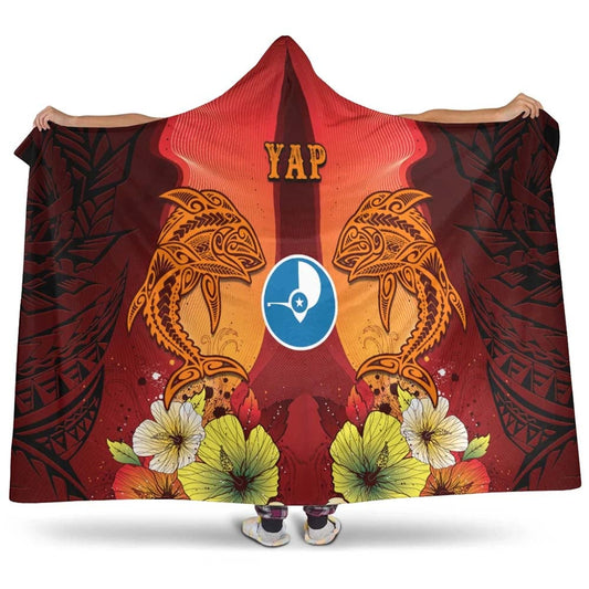 Yap Hooded Blankets - Tribal Tuna Fish