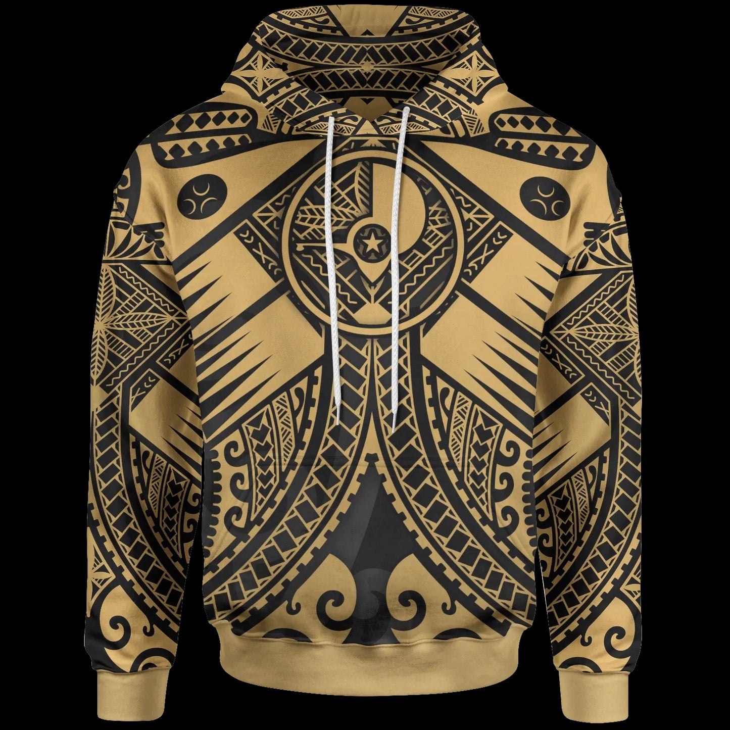 YAP Hoodie - Gold Seal with Polynesian Tattoo