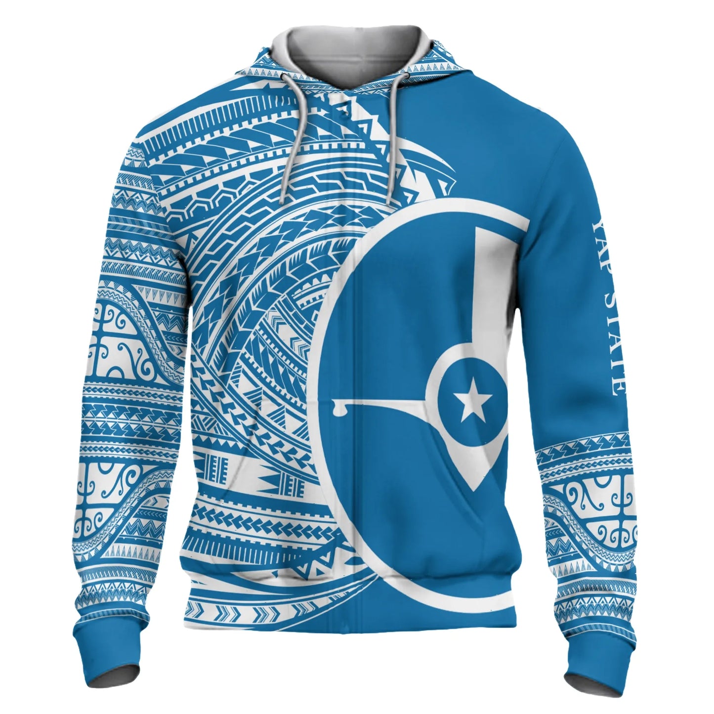 Yap Hoodie - Micronesia Patterns With Coat Of Arms